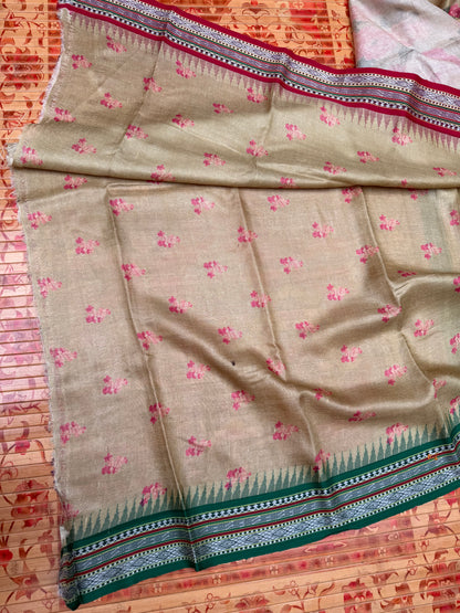Vidarbha tussar digital print saree