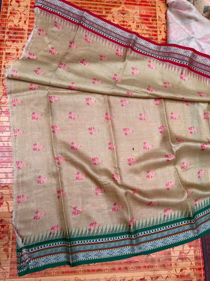 Vidarbha tussar digital print saree