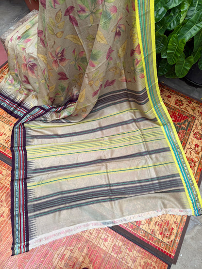 Vidarbha tussar digital print saree