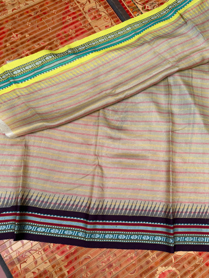 Vidarbha tussar digital print saree
