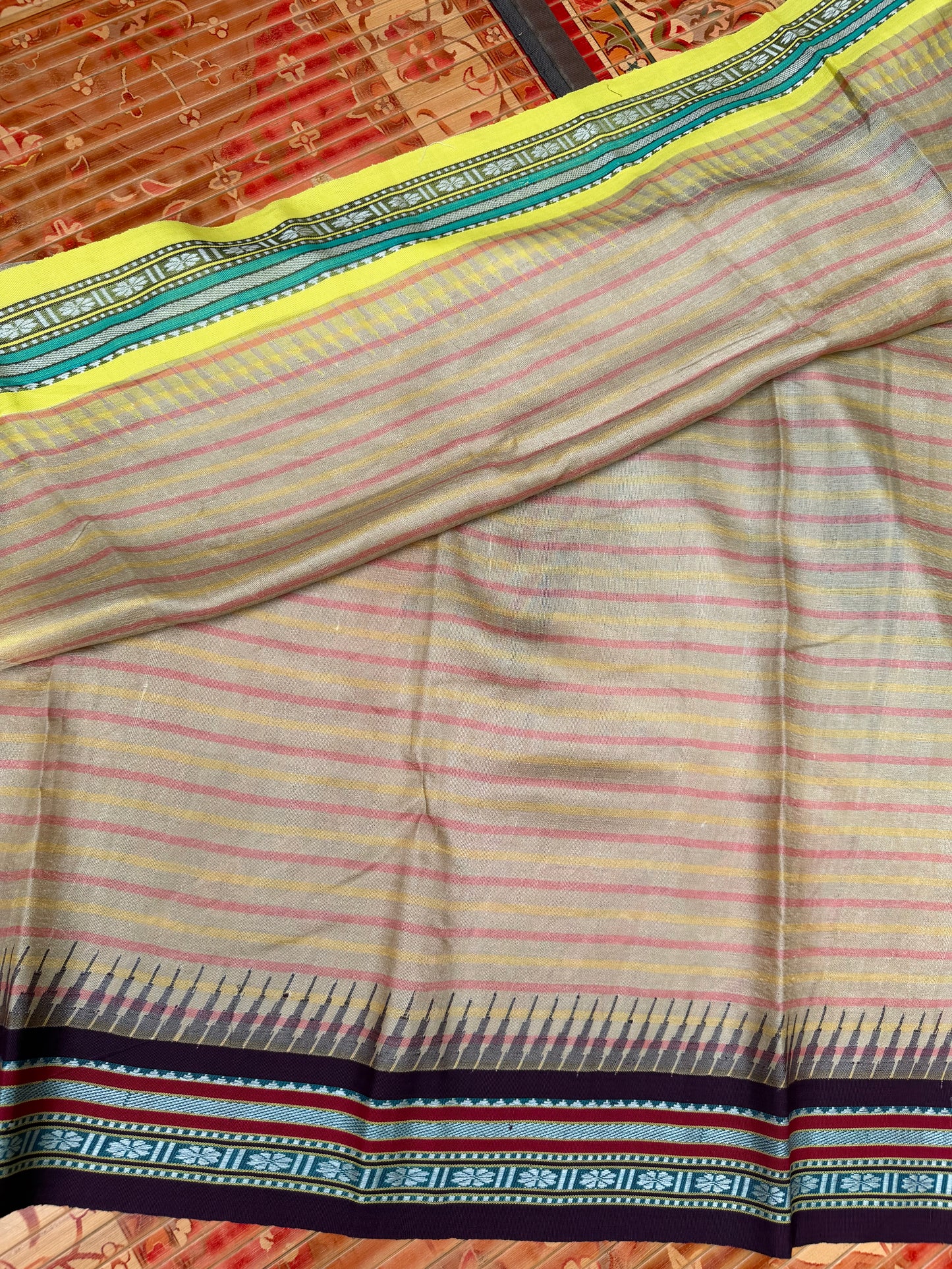 Vidarbha tussar digital print saree