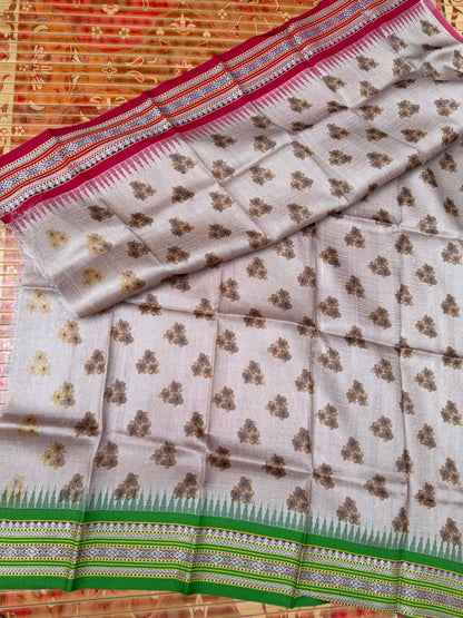 Vidarbha tussar digital print saree