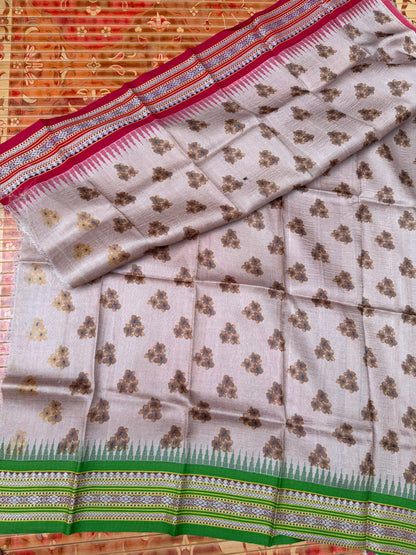 Vidarbha tussar digital print saree