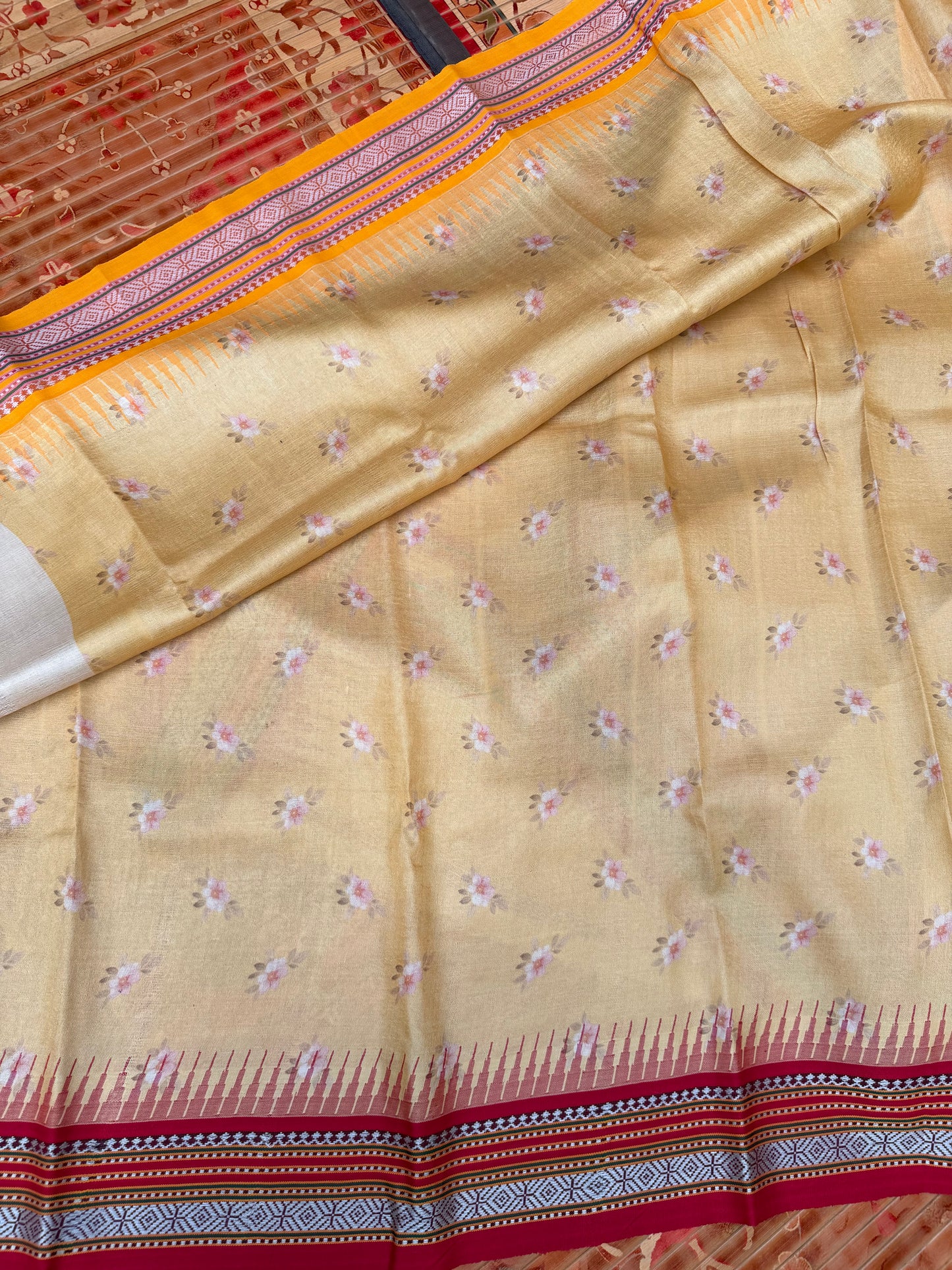 Vidarbha tussar digital print saree