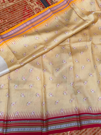 Vidarbha tussar digital print saree