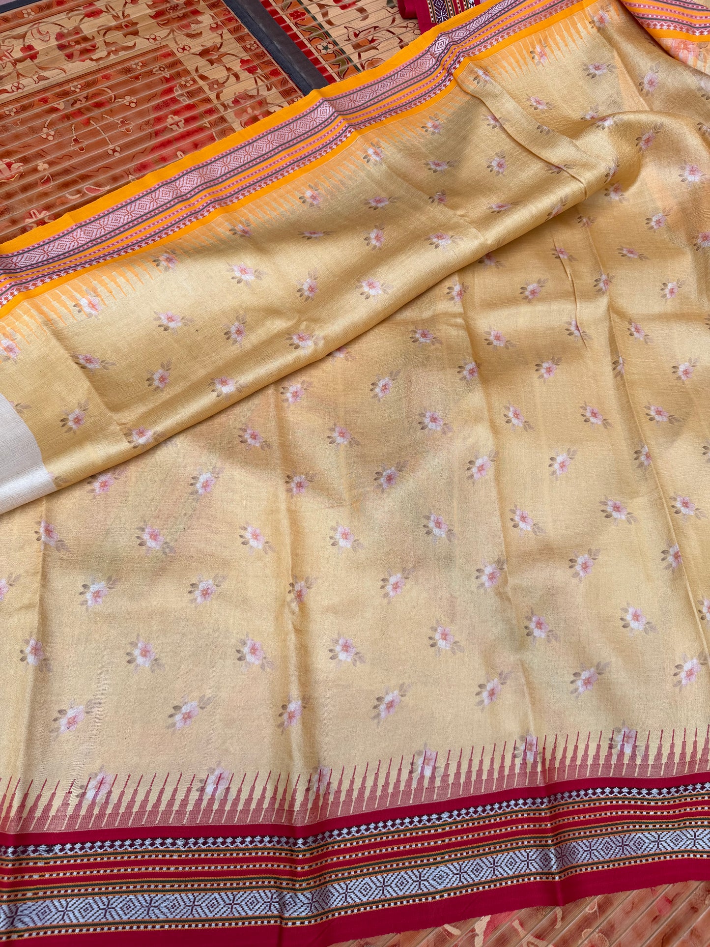 Vidarbha tussar digital print saree