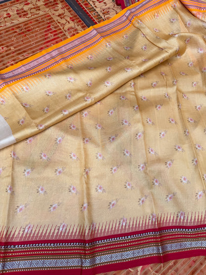 Vidarbha tussar digital print saree