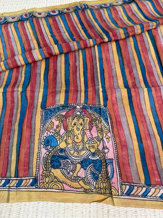 Penkalamkari silkcotton blouse material