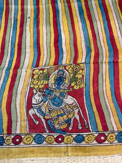 Penkalamkari silkcotton blouse material