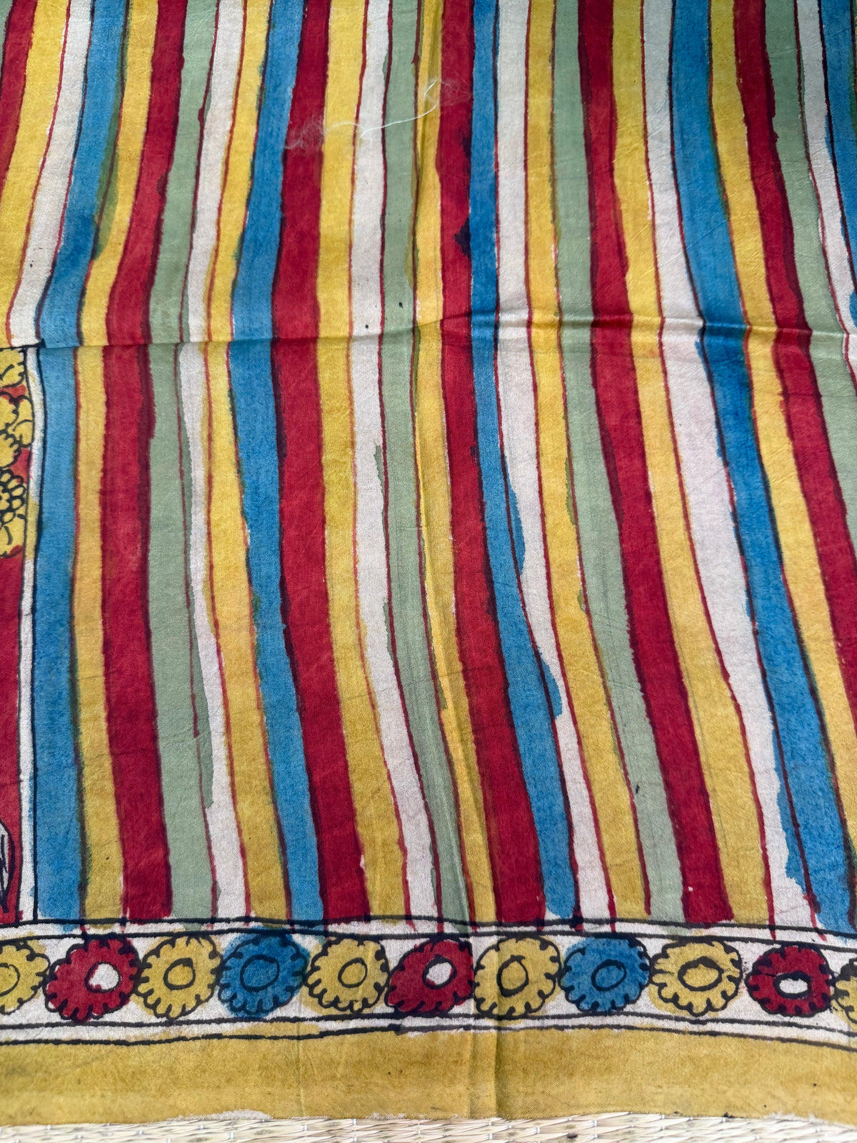 Penkalamkari silkcotton blouse material
