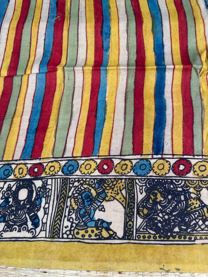 Penkalamkari silkcotton blouse material