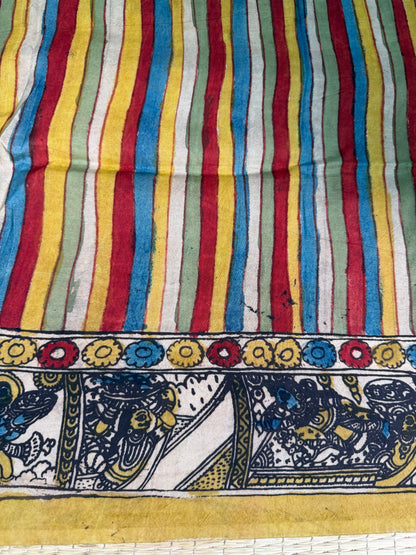 Penkalamkari silkcotton blouse material