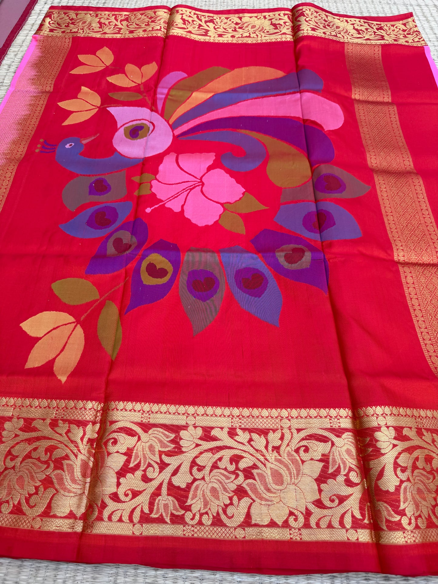 Vekatagiri pure silk jamdani saree