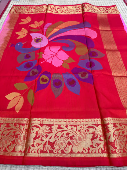 Vekatagiri pure silk jamdani saree
