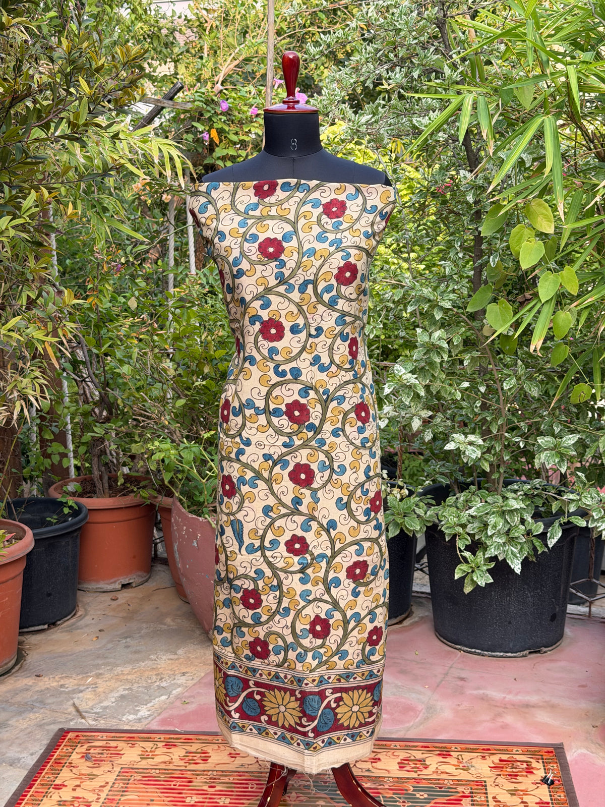 PenKalamkari kurti material