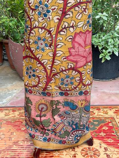 PenKalamkari kurti material