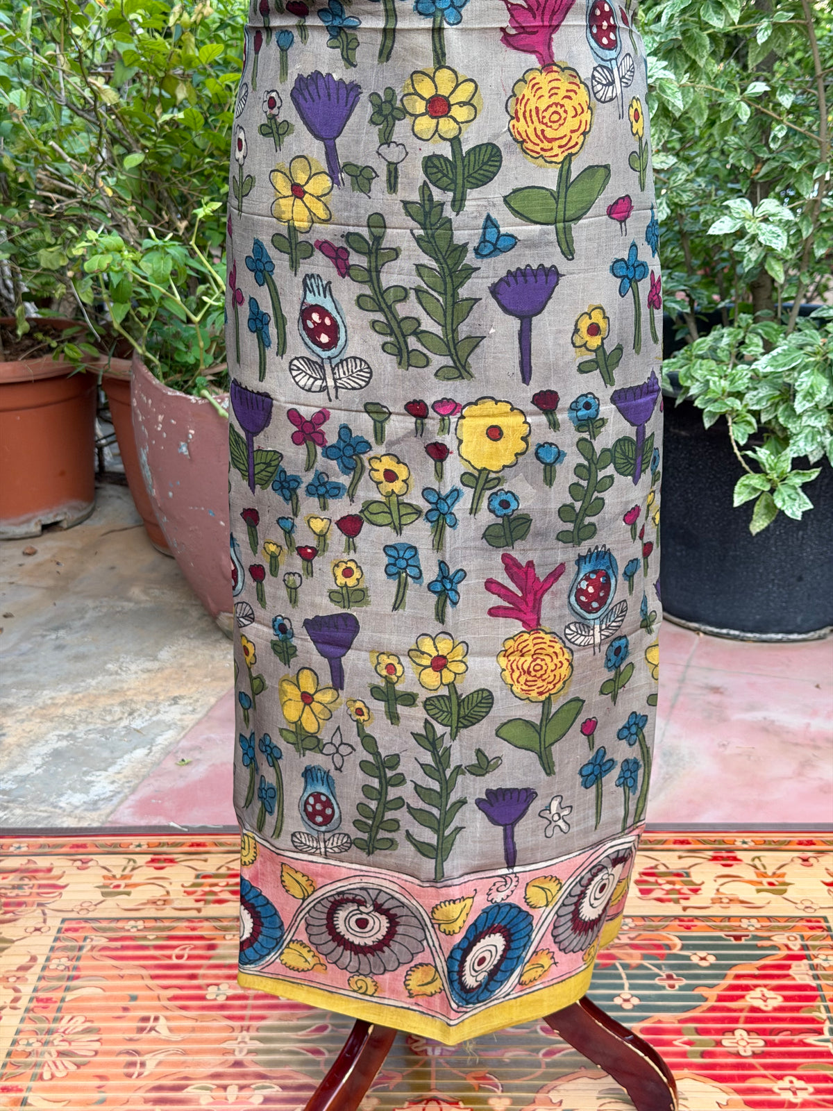 PenKalamkari kurti material