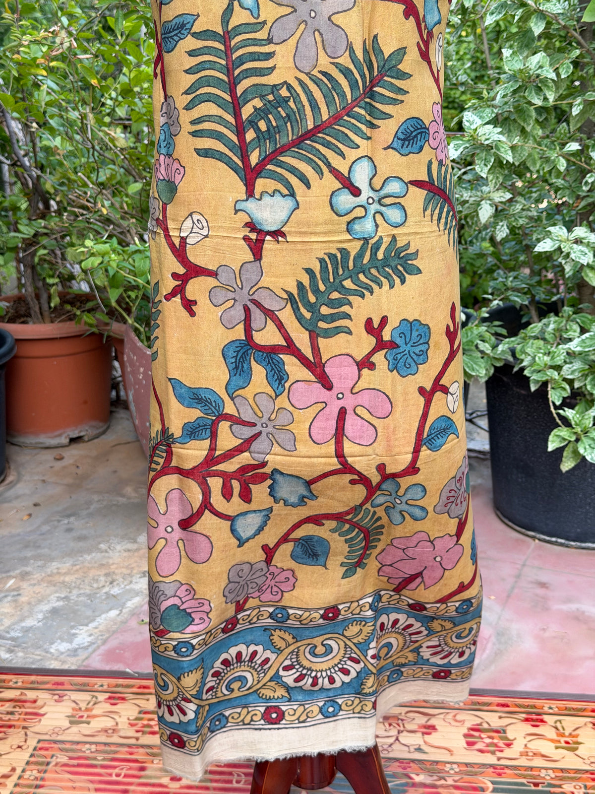 PenKalamkari kurti material