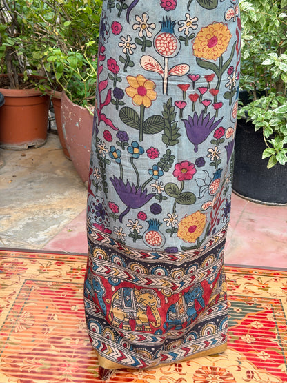 PenKalamkari kurti material