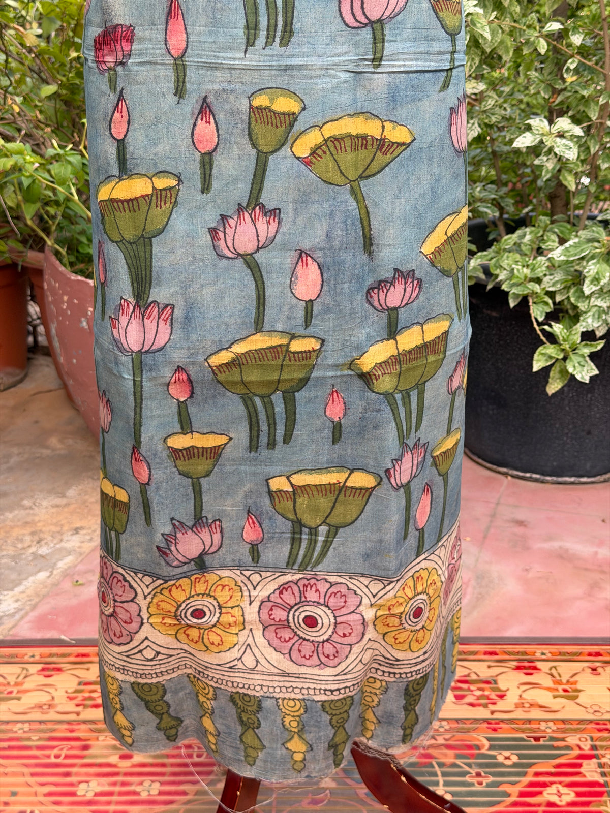 PenKalamkari kurti material