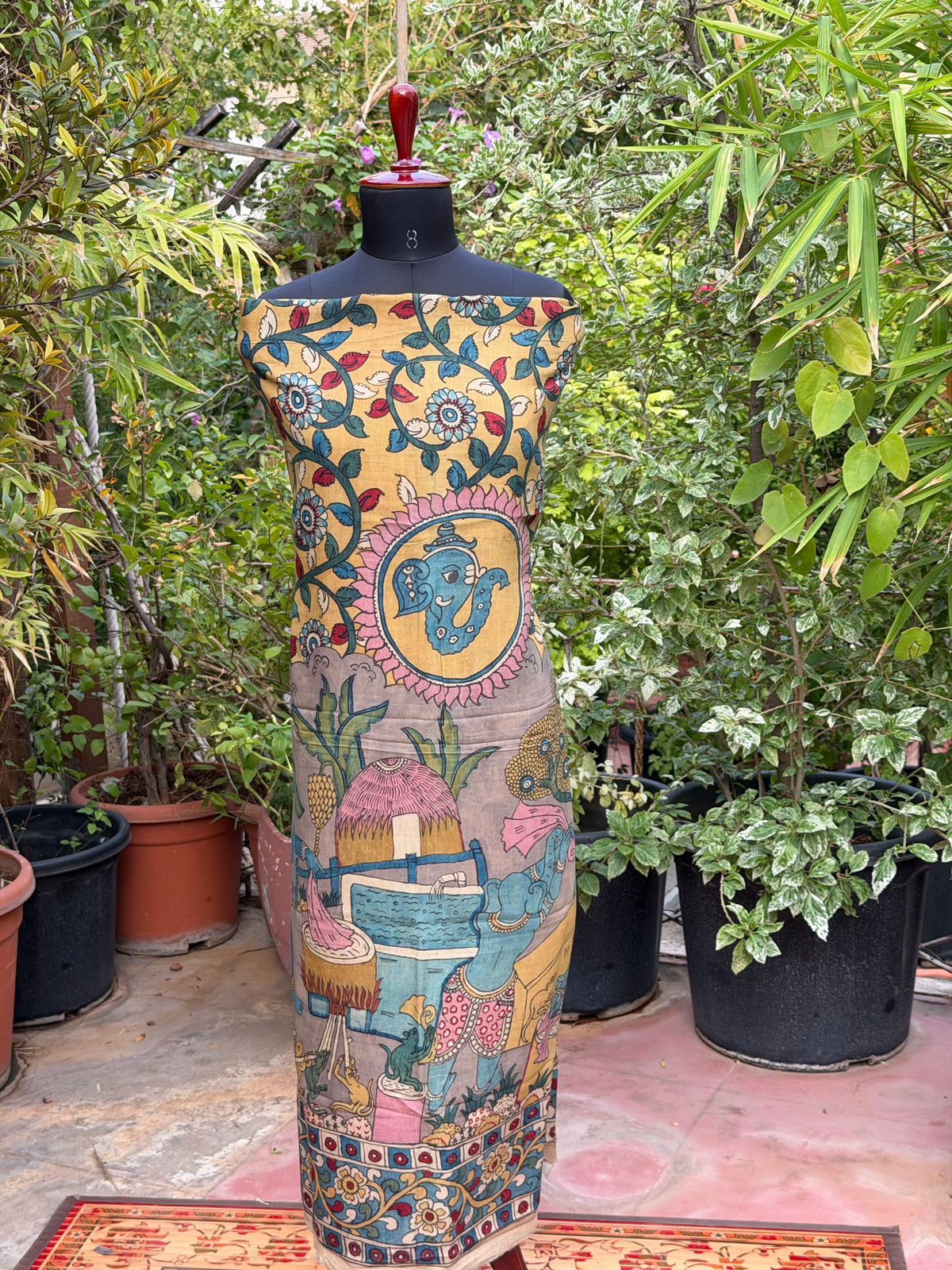 PenKalamkari kurti material