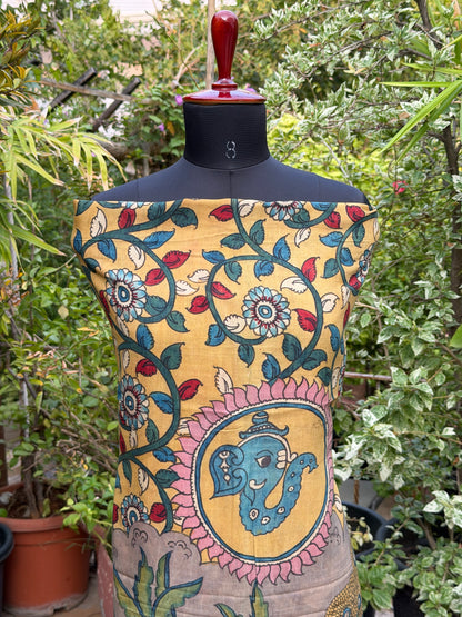PenKalamkari kurti material