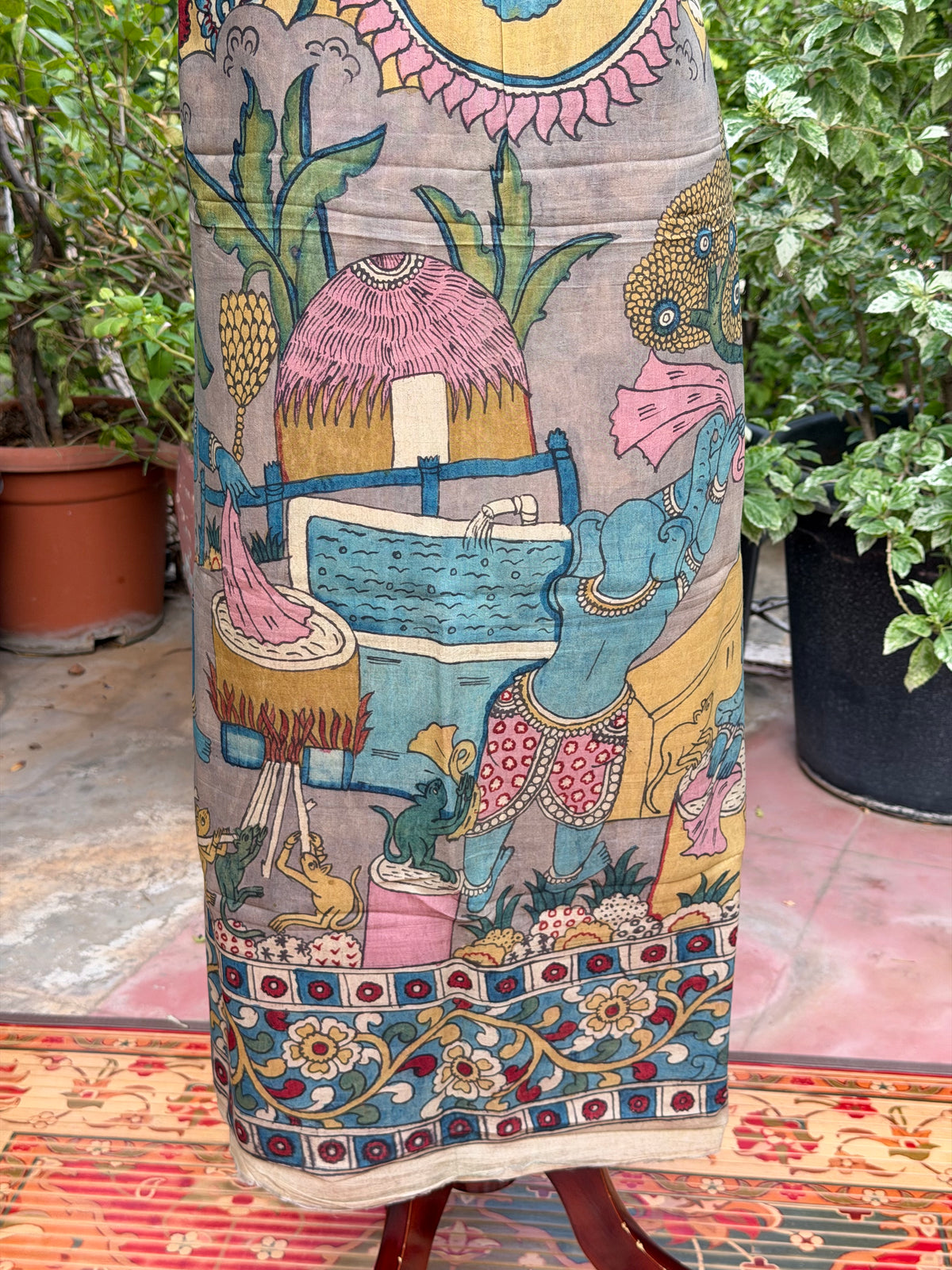 PenKalamkari kurti material