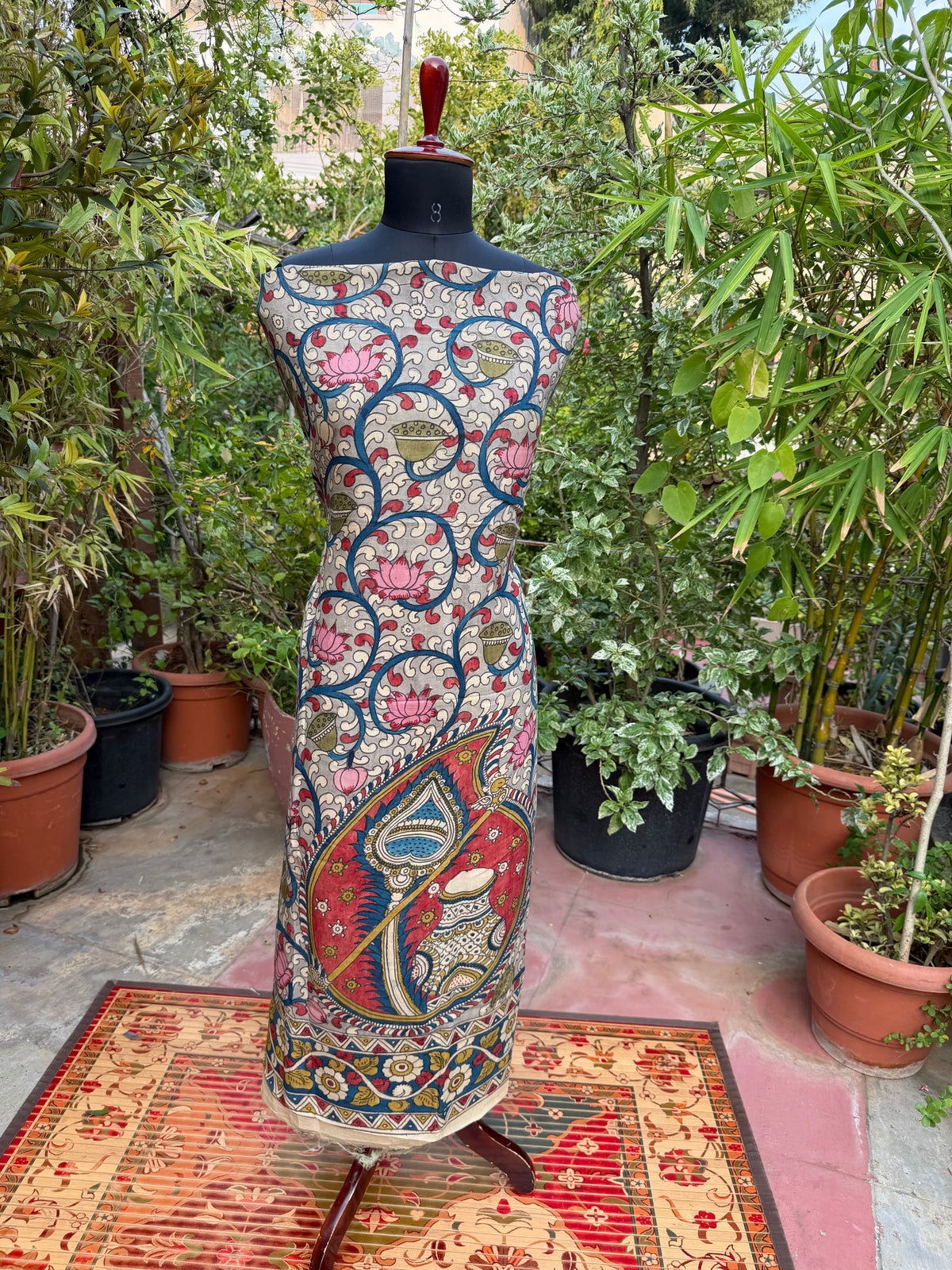 PenKalamkari kurti material