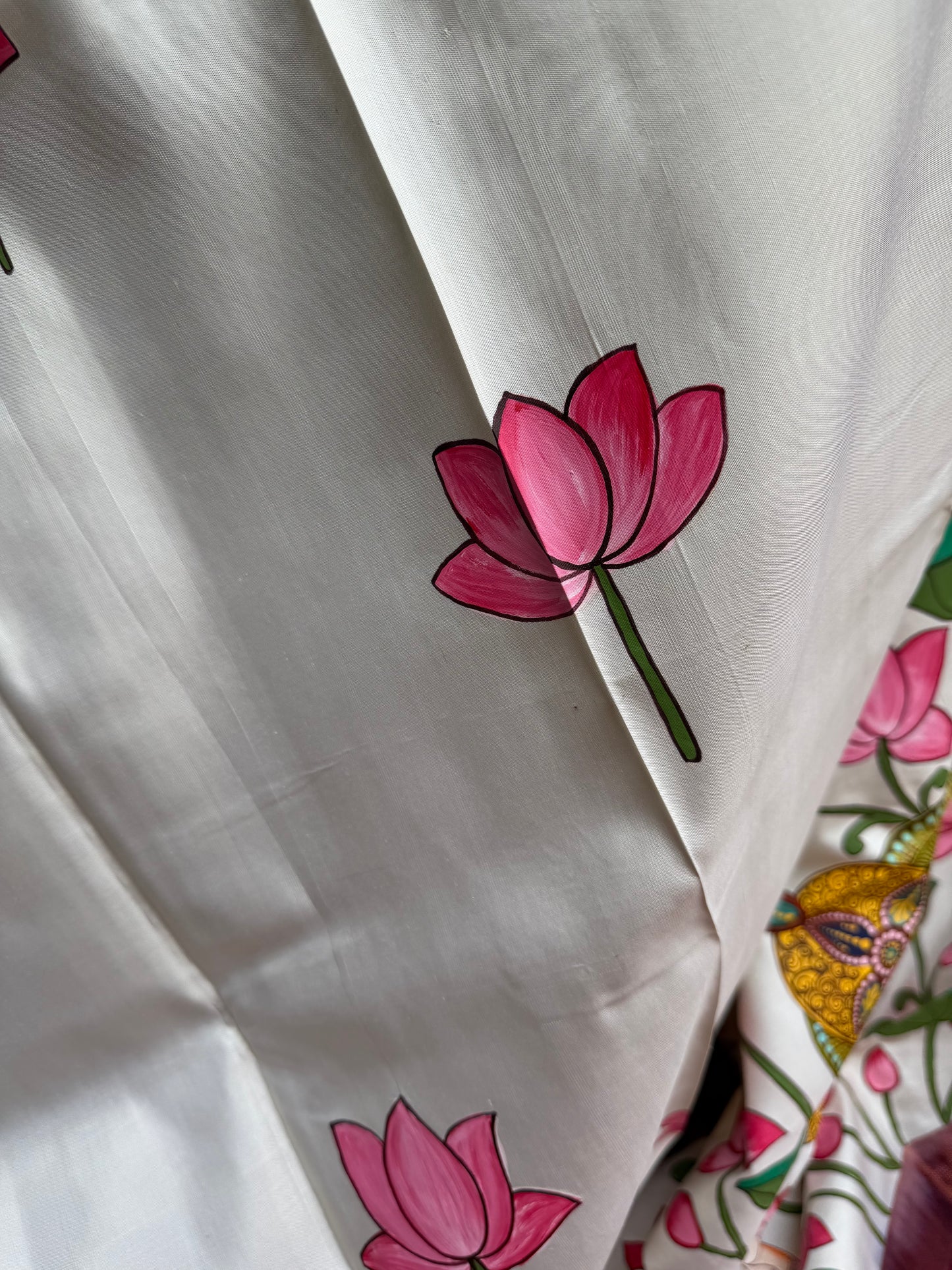 Pure silk kanchipattu pichwai painting