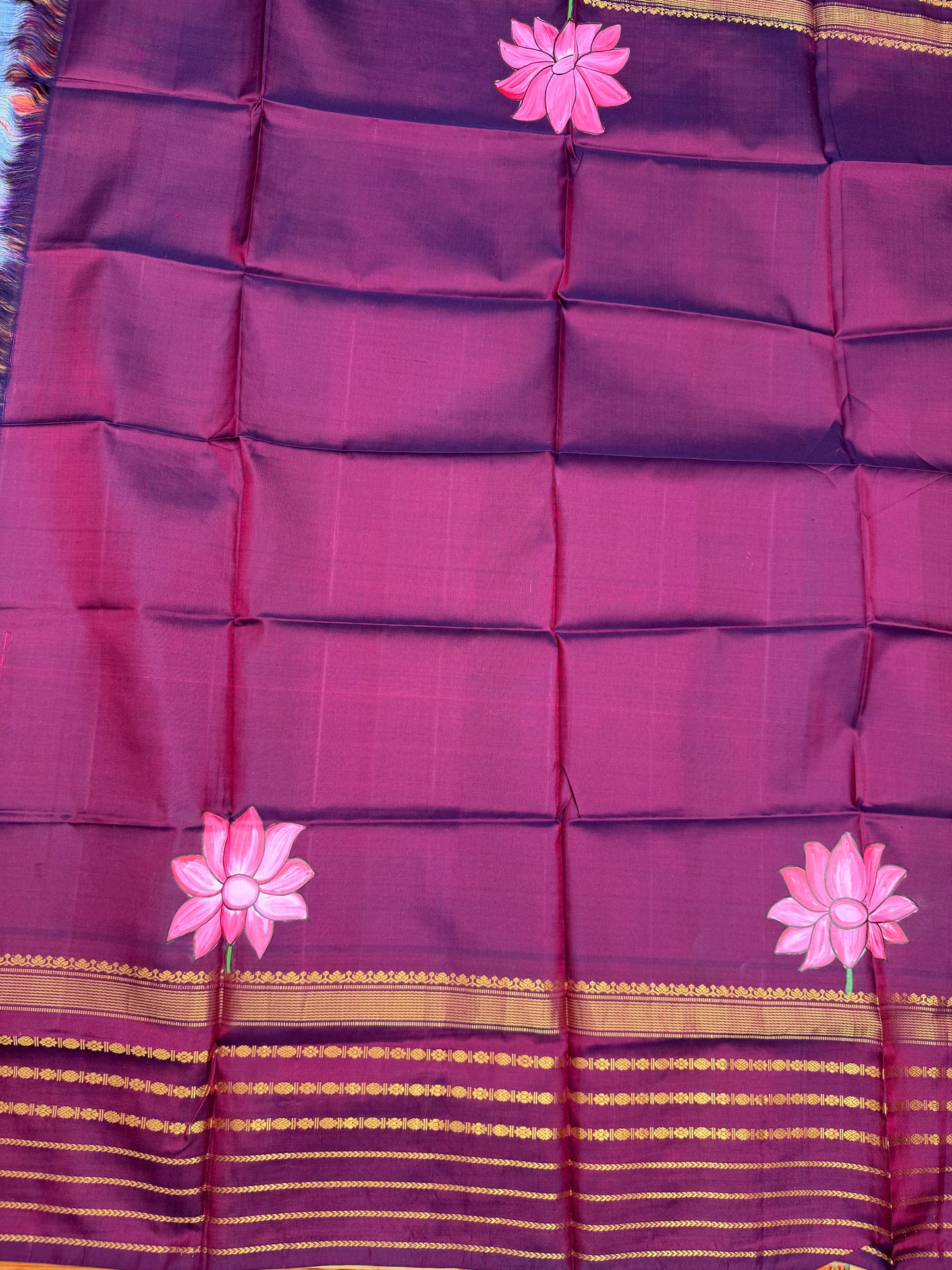 Pure silk kanchipattu pichwai painting