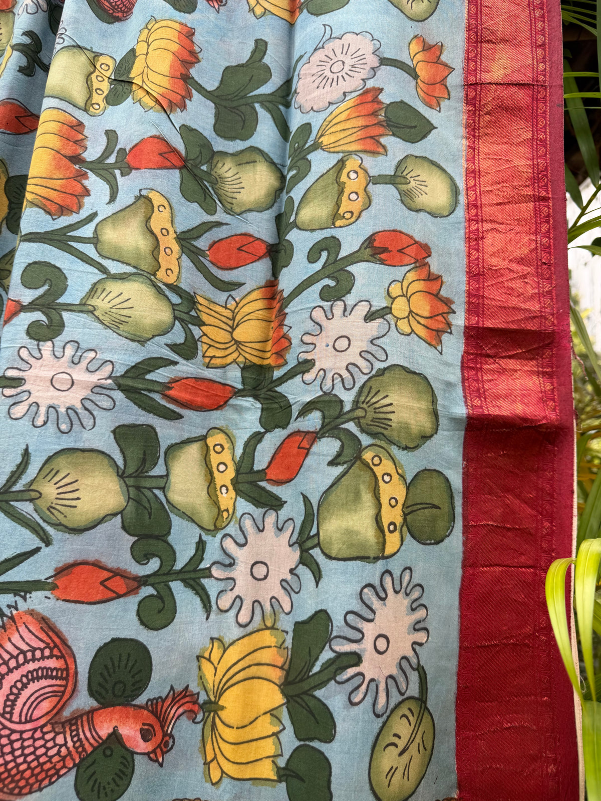 Silkcotton penkalamkari saree