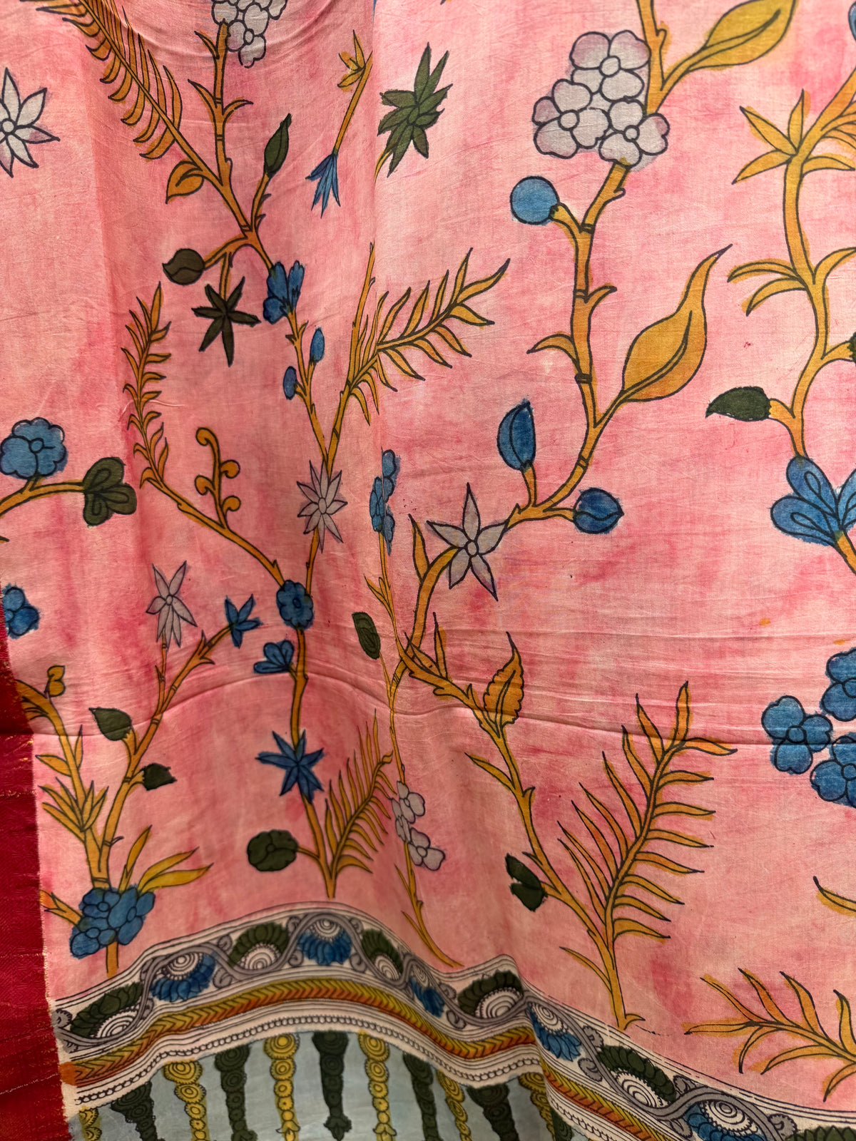 Silkcotton penkalamkari saree