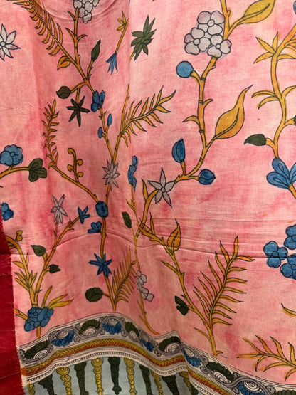 Silkcotton penkalamkari saree