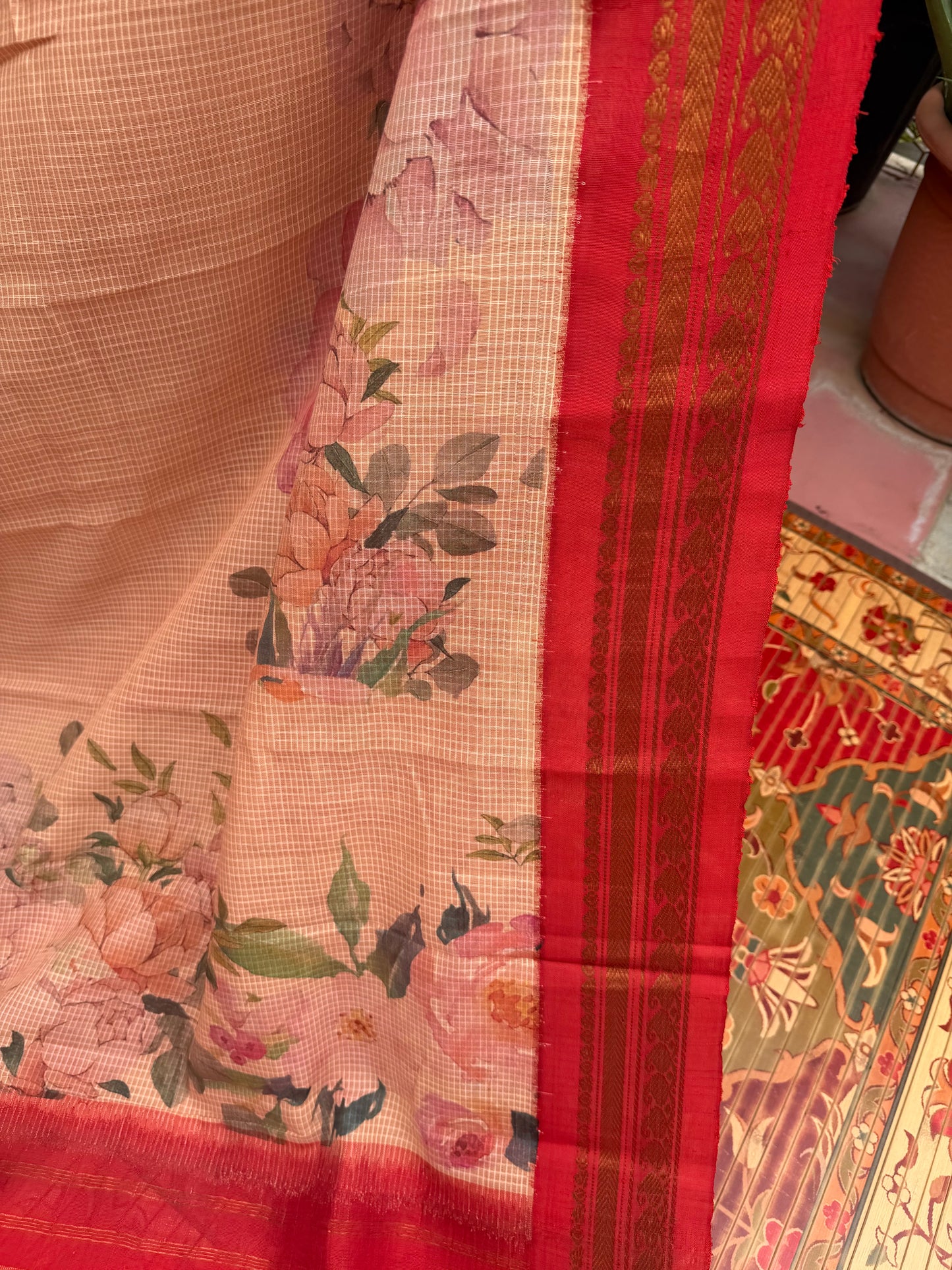 Gadwal cotton with digital print saree