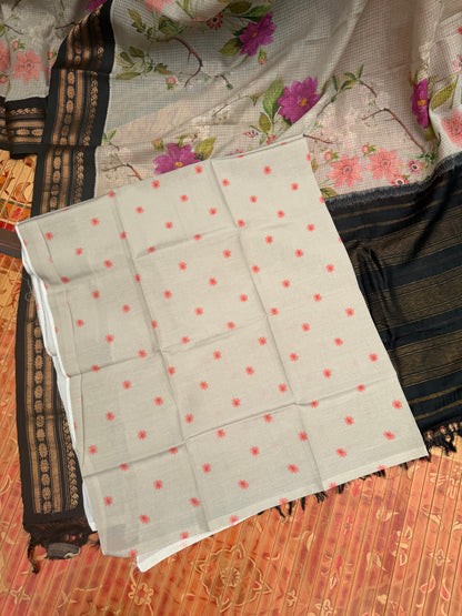 Gadwal cotton with digital print saree