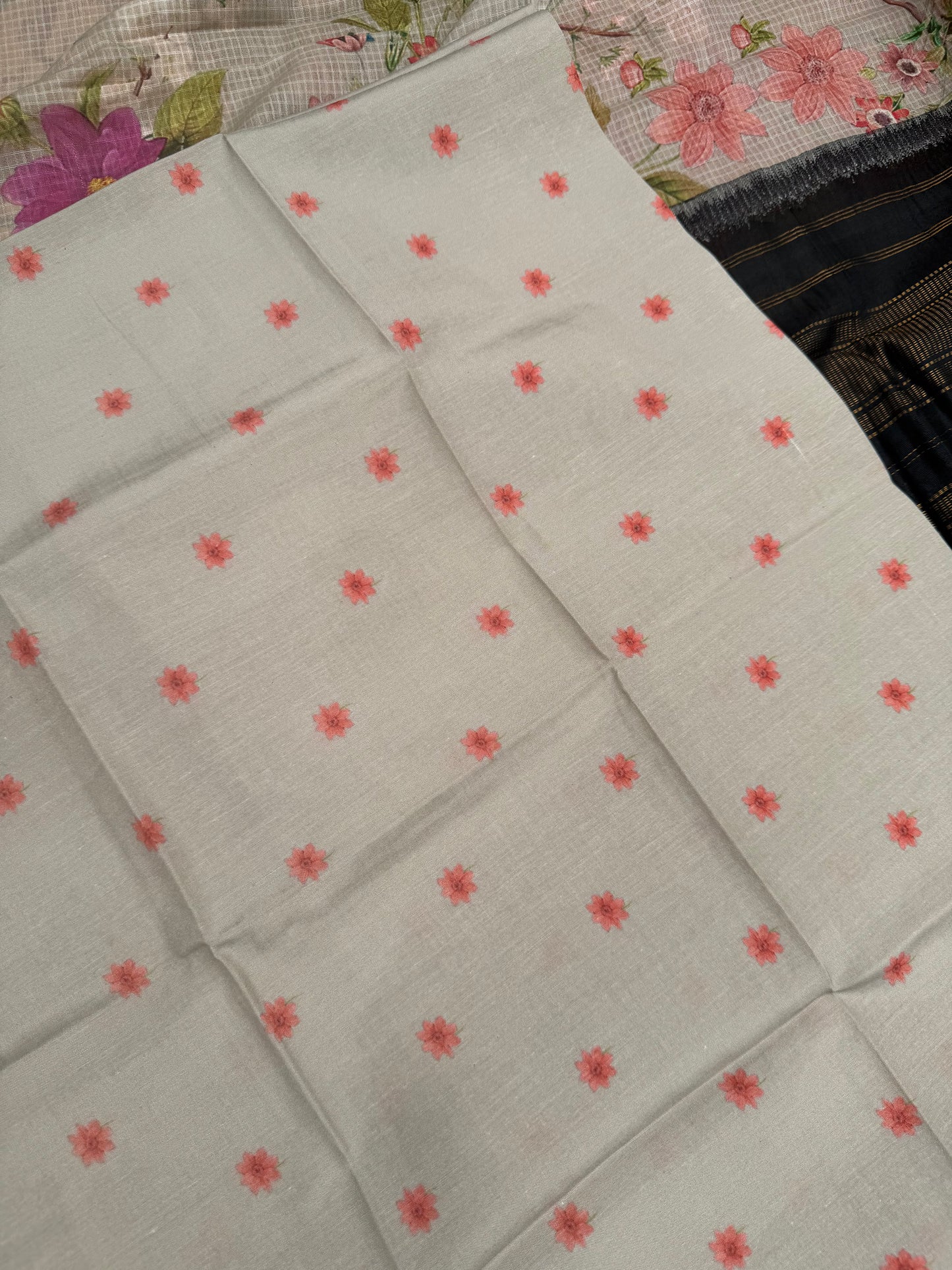 Gadwal cotton with digital print saree