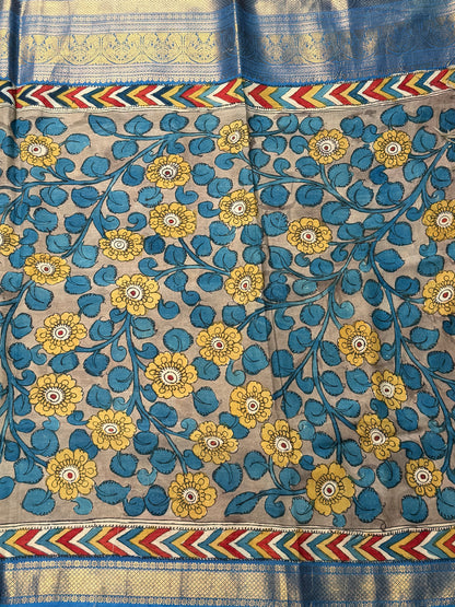 Silkcotton penkalamkari saree