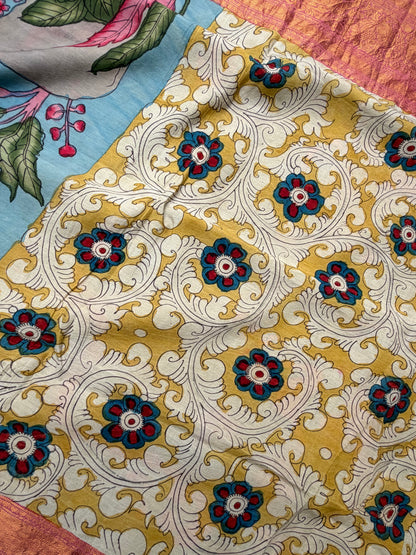 Silkcotton penkalamkari saree