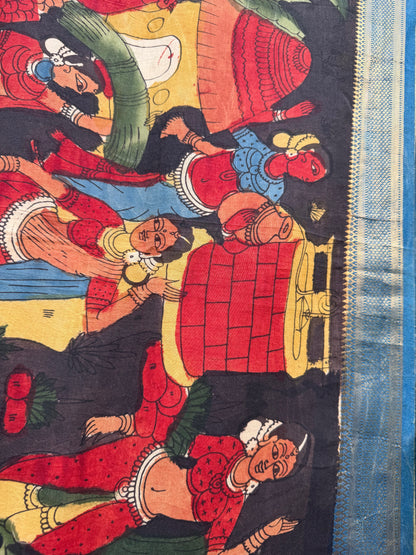 Silkcotton penkalamkari saree