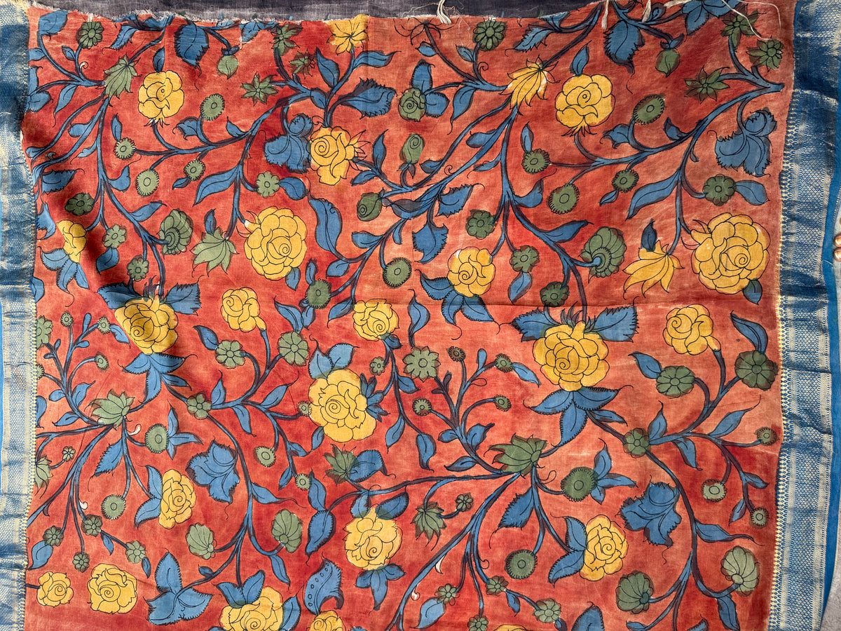 Silkcotton penkalamkari saree