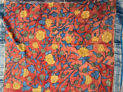Silkcotton penkalamkari saree