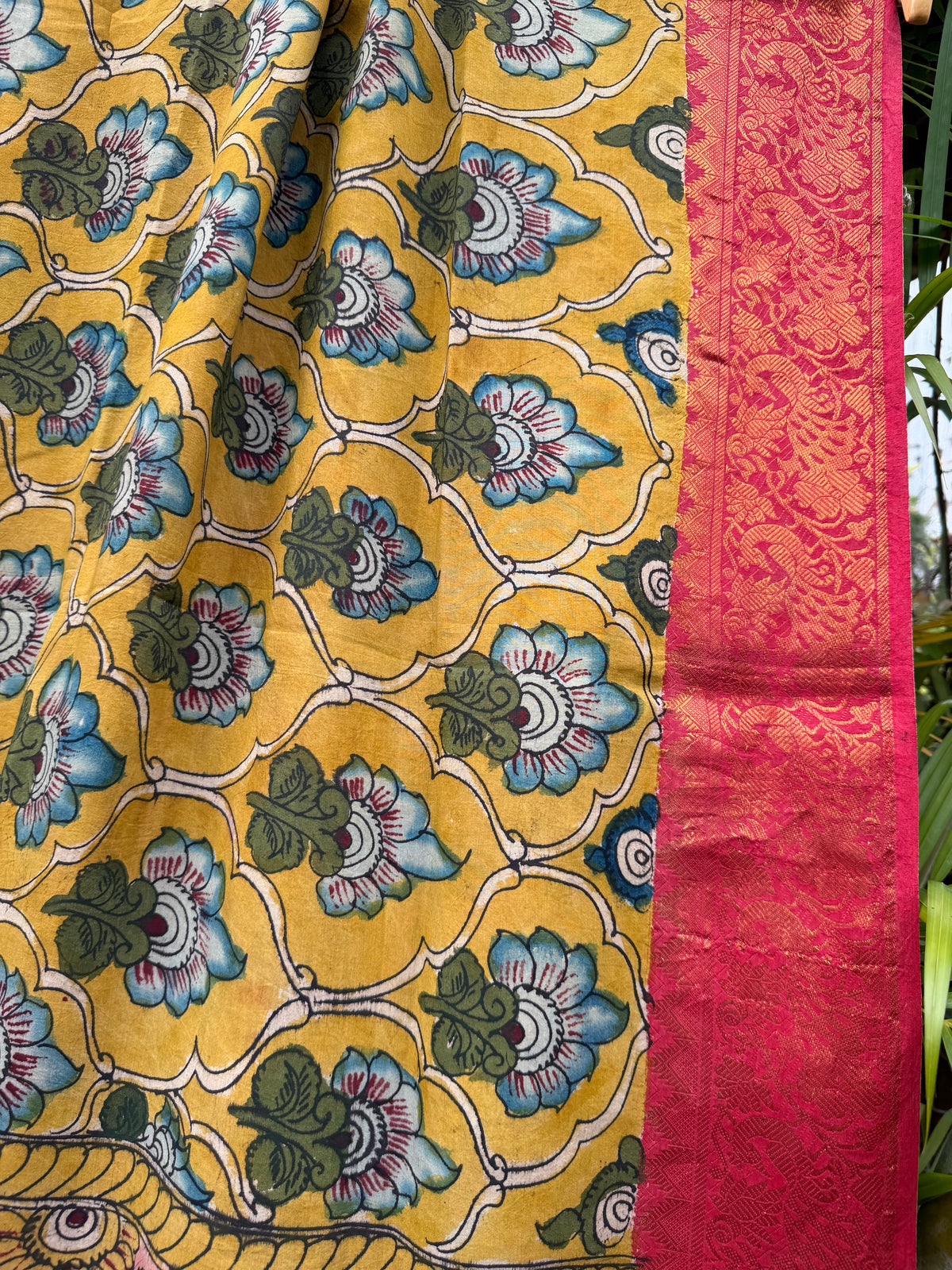 Silkcotton penkalamkari saree