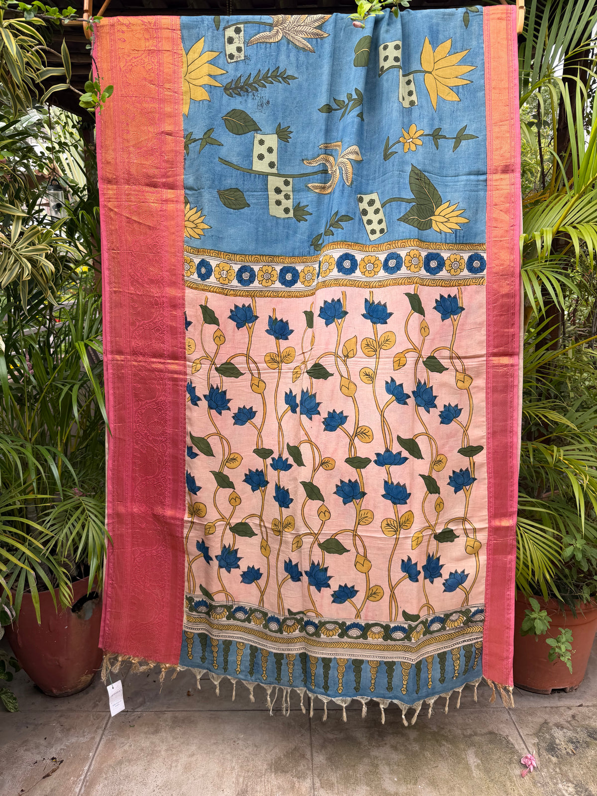 Silkcotton penkalamkari saree