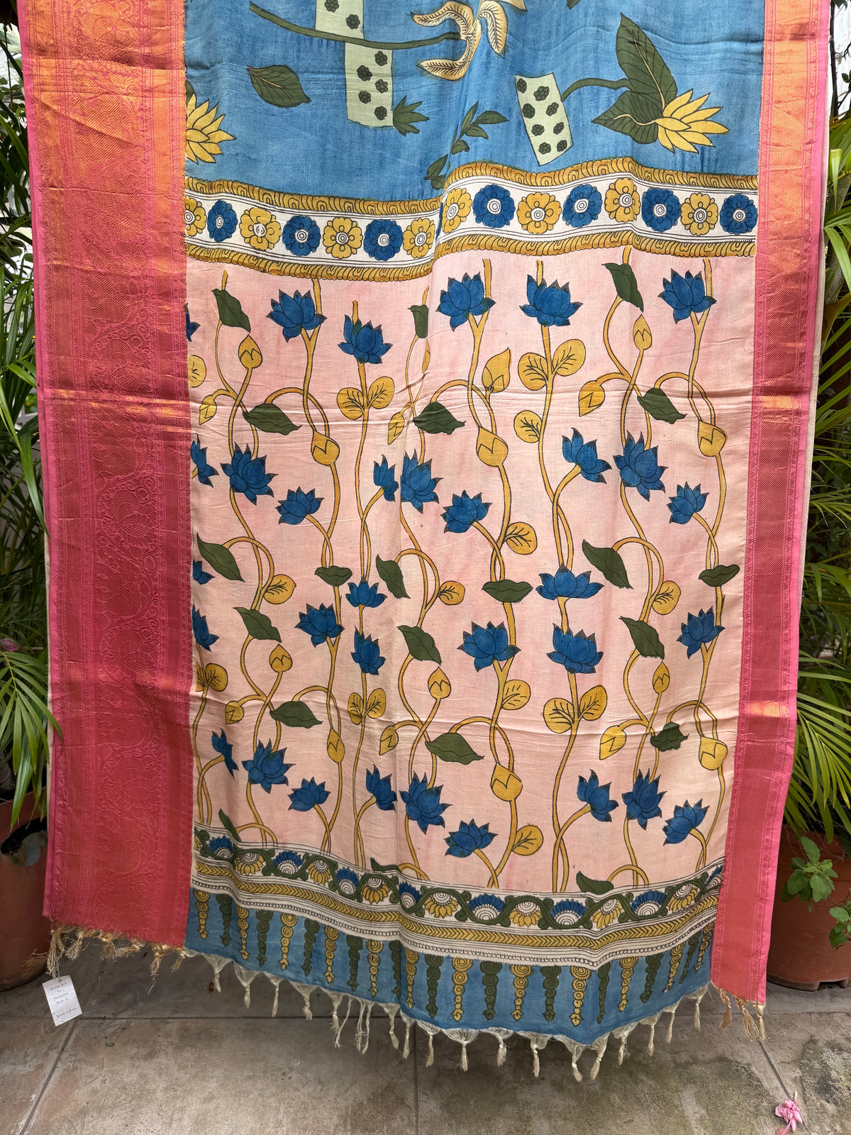Silkcotton penkalamkari saree
