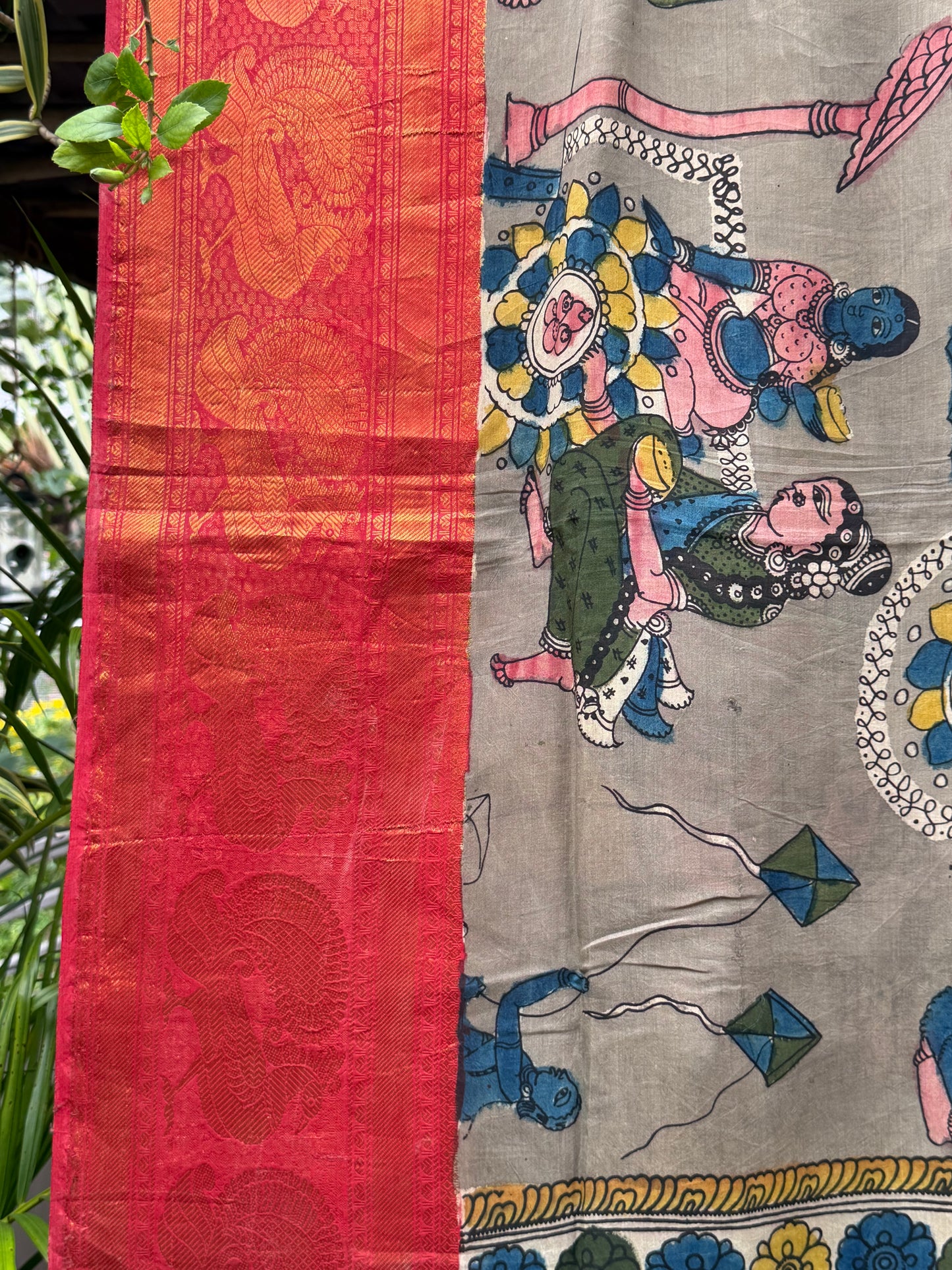 Silkcotton penkalamkari saree