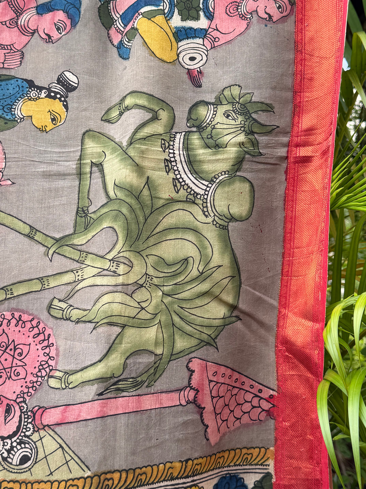 Silkcotton penkalamkari saree