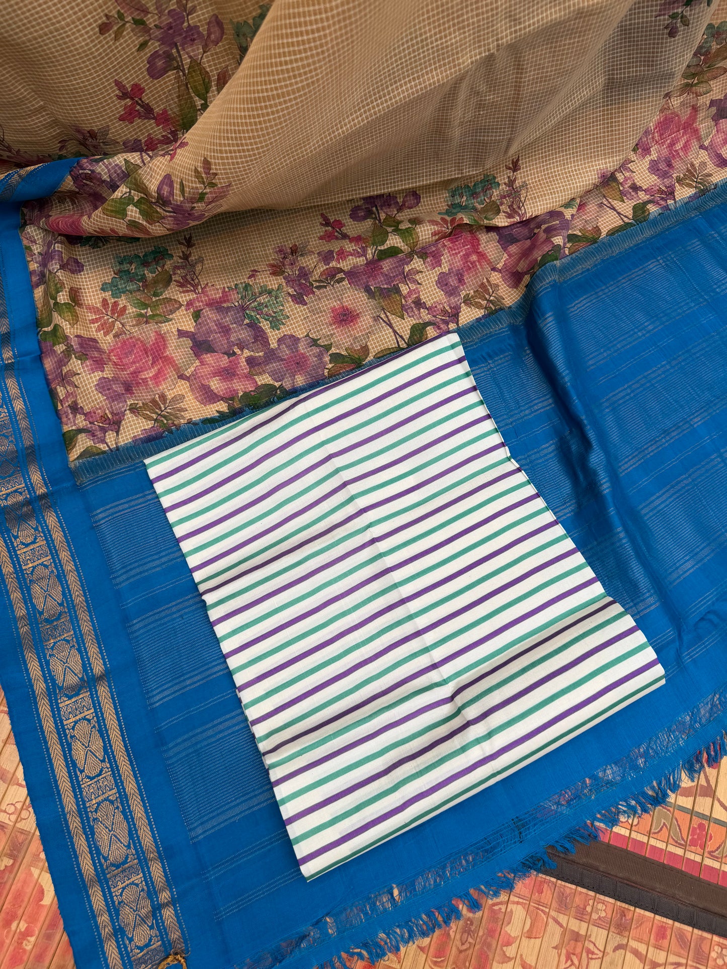 Gadwal cotton with digital print saree