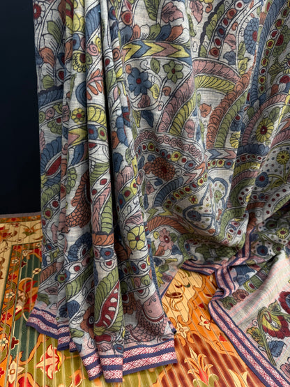 Penkalamkari on hand spun ponduru khadi