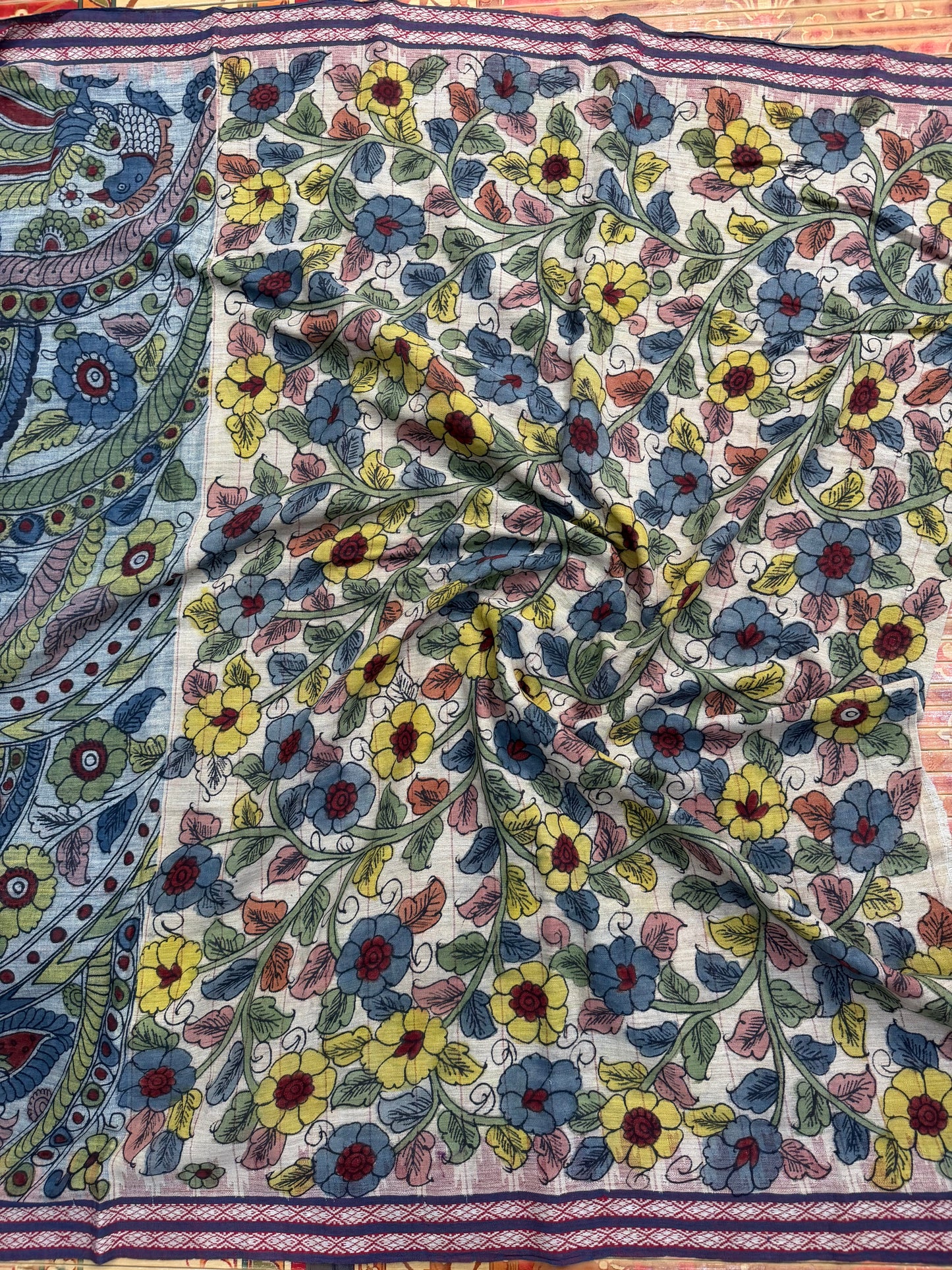 Penkalamkari on hand spun ponduru khadi