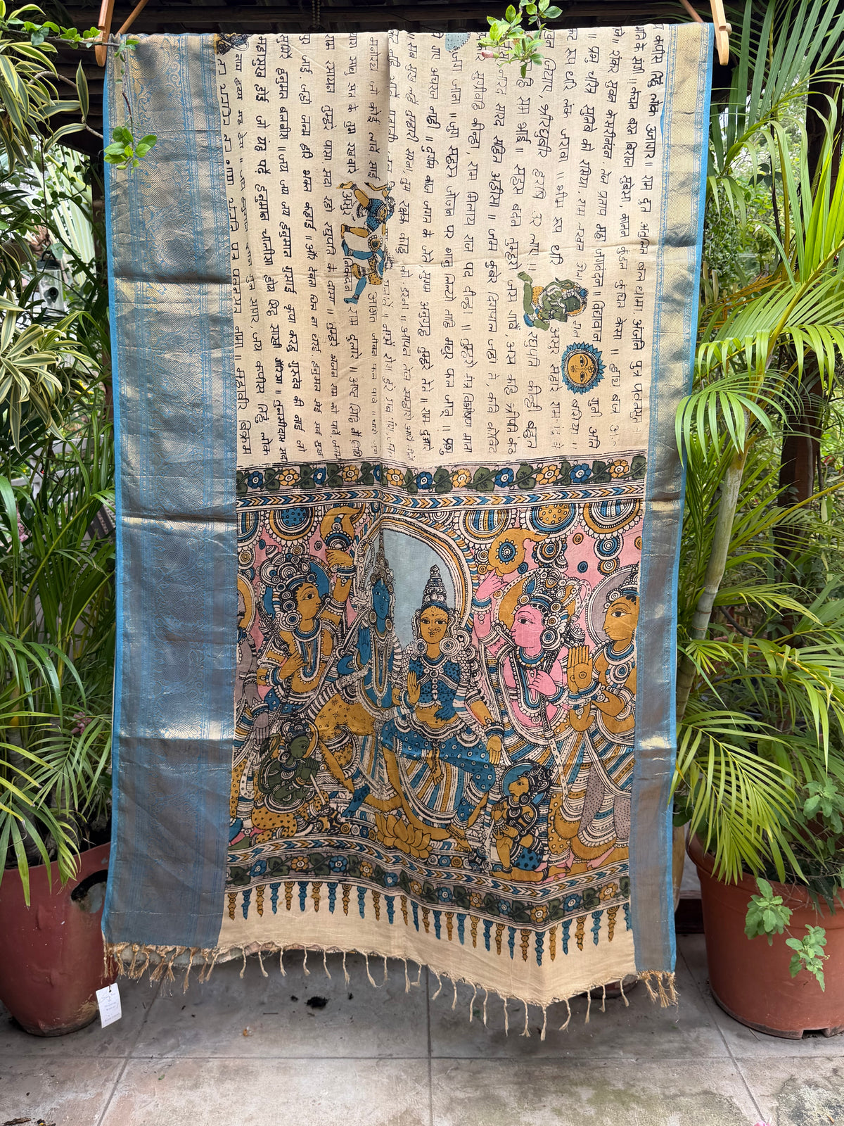 Silkcotton penkalamkari saree